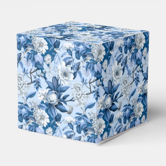 Blauw en wit Chinoserie-serie Design 3 Bedankdoosjes (Achterkant)