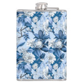 Blauw en wit Chinoserie-serie Design 3 Heupfles (Achterkant)