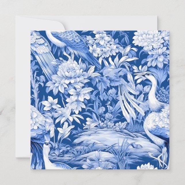 Blauw en wit Chinoserie-serie Design 8 (Voorkant)