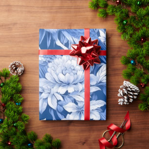 Blauw en wit Chinoserie-serie Design 8 Cadeaupapier
