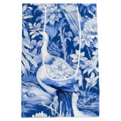 Blauw en wit Chinoserie-serie Design 8 Medium Cadeauzakje (Achterkant)