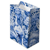 Blauw en wit Chinoserie-serie Design 8 Medium Cadeauzakje (Achterkant Gekanteld)