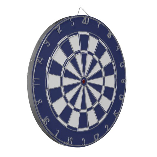 Blauw en wit dartbord (Voorkant Links)