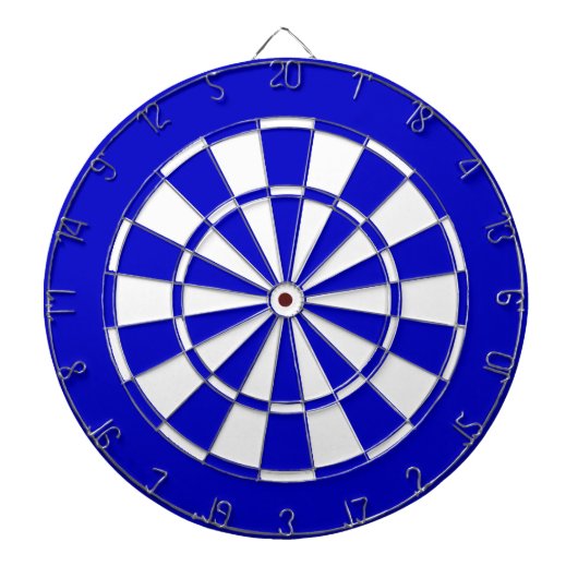 Blauw en wit dartbord (Voorkant)