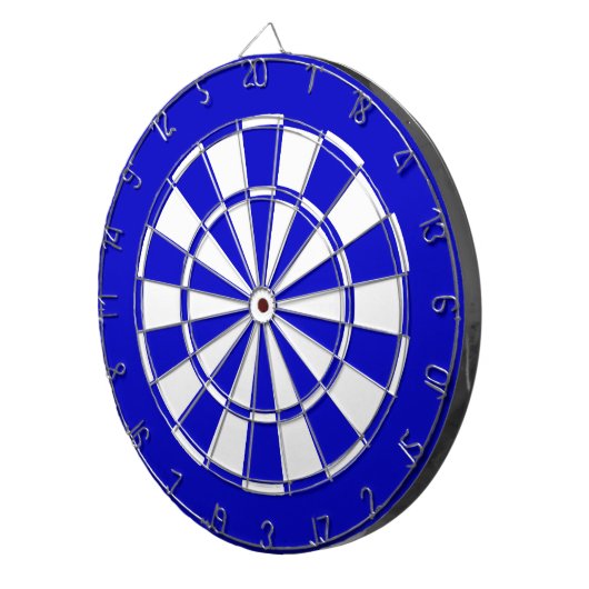 Blauw en wit dartbord (Voorkant Rechts)