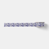 Blauw en wit deco-rabbijn met tapijten lint (Voorkant)