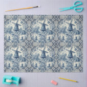Blauw en Wit Delft Tegels Tissuepapier (Craft)