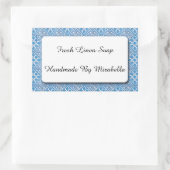 Blauw en Wit Delfts Korenbloem Custom Sticker (Tas)