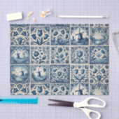 Blauw en Wit Delfts Tegels Decoupage Tissuepapier (Craft)