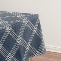 Blauw en wit denim look