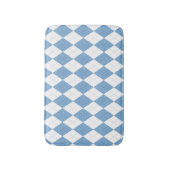 Blauw en wit diamant geometrisch patroon badmat (Voorkant Verticaal)
