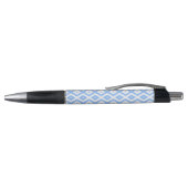 Blauw en wit diamantpatroon pen (Bovenkant)
