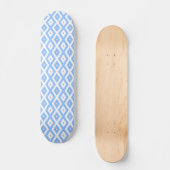 Blauw en wit diamantpatroon skateboard (Voorkant)