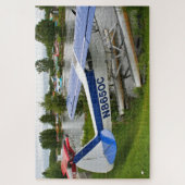 Blauw en wit drijfvliegtuig, meer van Hood, Alaska Legpuzzel (Verticaal)