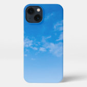 Blauw en wit Elegant iPhone Hoesje (Achterkant)
