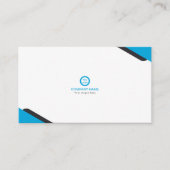 Blauw en wit elegant visitekaartje (Voorkant)