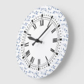 Blauw en wit Elegant Willow Pattern Grote Klok (Hoek)