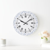 Blauw en wit Elegant Willow Pattern Grote Klok (Huis)