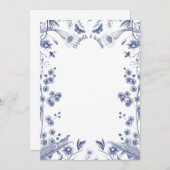 Blauw en wit flesje bedankkaart (Voorkant / Achterkant)