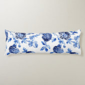 Blauw en wit flesje lichaamskussen (Voorkant)