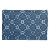 Blauw en wit Floral Design Kussensloop (Achterkant)