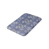 Blauw en wit  Floral Pattern Badmat (Gekanteld)