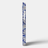 Blauw en wit  Floral Pattern Case-Mate iPhone Case (Achterkant / Links)