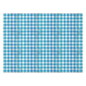 Blauw en wit Gecontroleerd Buffalo-spel Tafelkleed (Voorkant (Horizontaal))