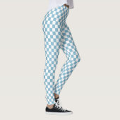 Blauw en wit gecontroleerd leggings (Rechts)