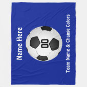 Blauw en wit Gepersonaliseerd de Blanket van de Ba Fleece Deken (Voorkant)