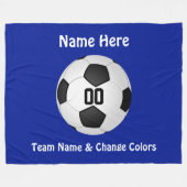 Blauw en wit Gepersonaliseerd de Blanket van de Ba Fleece Deken (Voorkant (Horizontaal))