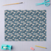Blauw en wit geschilderde bloem tissuepapier (Craft)