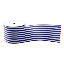 Blauw en wit gestreept lint