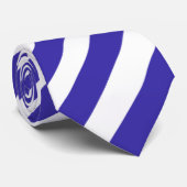 Blauw en wit gestreept stropdas (Opgerold)