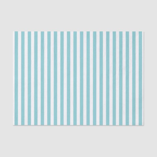 Blauw en wit gestreept weefsel tissuepapier (Voorkant)