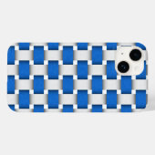 Blauw en wit geweven strandstoel stof ontwerp Case-Mate iPhone case (Achterkant (horizontaal))