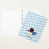 Blauw en wit gingham leraar planner (Display)