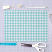 Blauw en wit Gingham-ontwerp Tissuepapier (Craft)