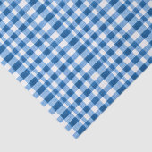 Blauw en wit Gingham Tissuepapier (Detail)