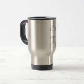 Blauw en wit groot design reisbeker (Voorkant links)