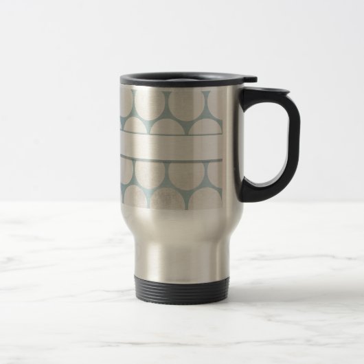Blauw en wit groot design reisbeker (Rechts)