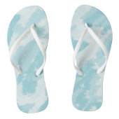 Blauw en wit hemelpatroon teenslippers (Voetbed)