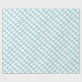 Blauw en wit houndstooth-patroon cadeaupapier (Vlak)