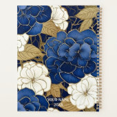 Blauw en wit Hydrangeas Chiyogami Planner (Achterkant)