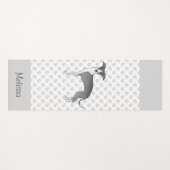 Blauw en wit Italiaans kruit met aangepaste naam Yogamat (Voorkant (horizontaal))