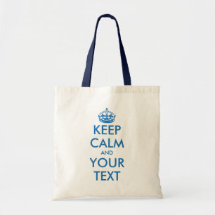 Blauw en wit kalm houden canvas tas   