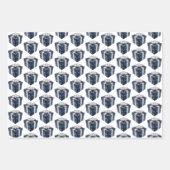 Blauw en Wit Kerst Verpakking Papieren Bladen Inpakpapier Vel (Voorkant)