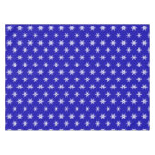 Blauw en wit kerstsnowflakes Pattern Modern Tafelkleed (Voorkant (Horizontaal))