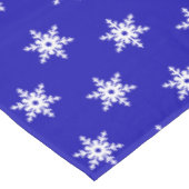 Blauw en wit kerstsnowflakes Pattern Modern Tafelkleed (Gekanteld)