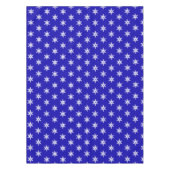 Blauw en wit kerstsnowflakes Pattern Modern Tafelkleed (Voorkant)